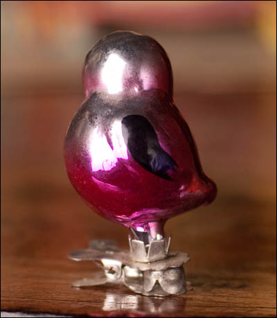 Antique Christmas ornament BULLFINCH