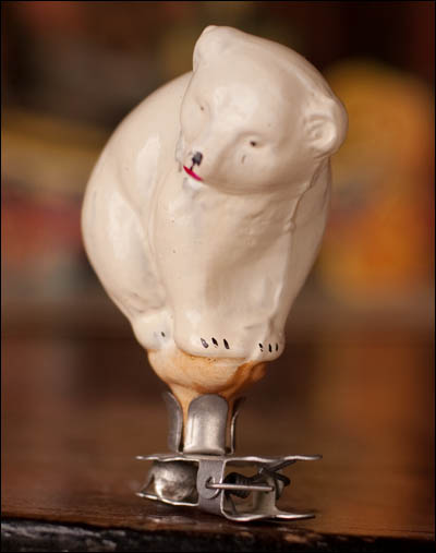 Antique CHRISTMAS ornament POLAR BEAR