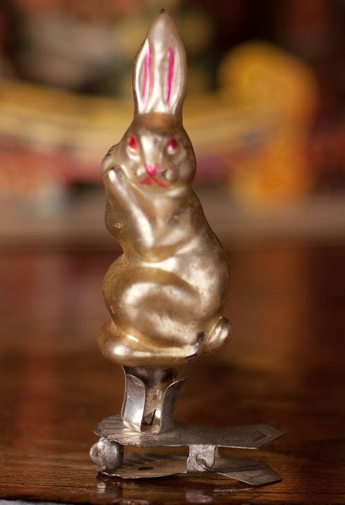 Antique Christmas ornament RABBIT or HARE