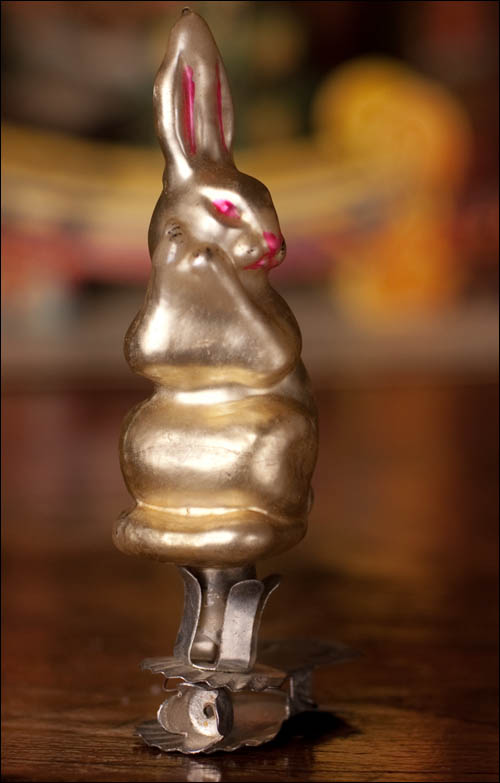 Antique Christmas ornament RABBIT or HARE