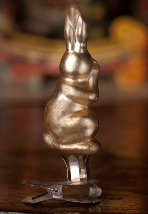 Antique Christmas ornament RABBIT or HARE
