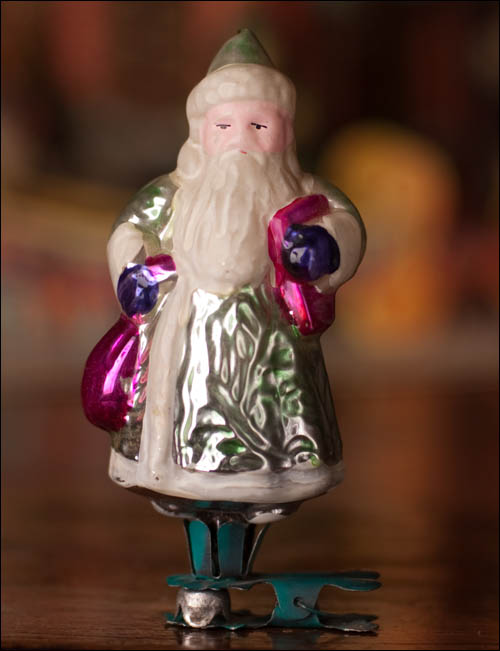 Antique Christmas ornament SANTA