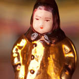 Antique Christmas ornament BOY IN WINTER DRESS