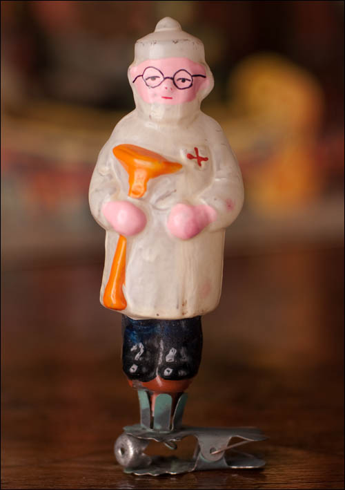 Antique Christmas ornament DOCTOR