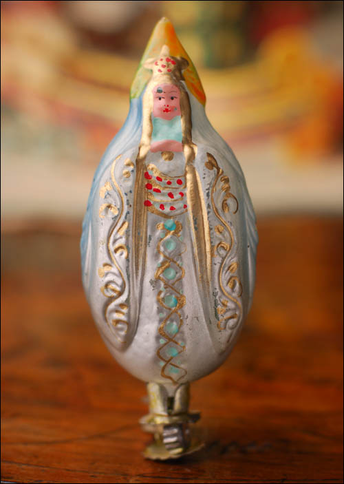 Antique Christmas ornament SWAN PRINCESS