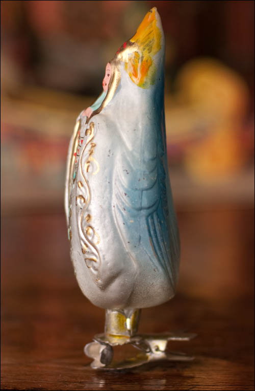 Antique Christmas ornament SWAN PRINCESS