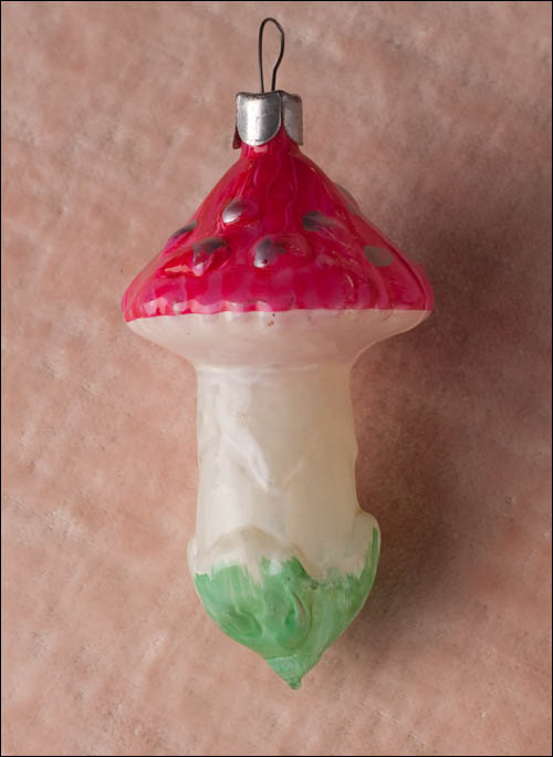 Antique Christmas ornament MUSHROOM