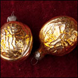 Antique Christmas ornament 2 WALNUTS