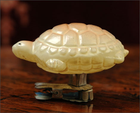 Antique Christmas ornament TURTLE