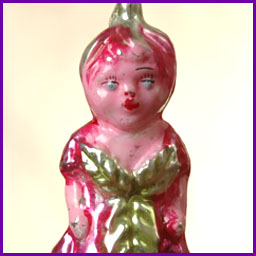 Antique Christmas ornament STRAWBERRY GIRL