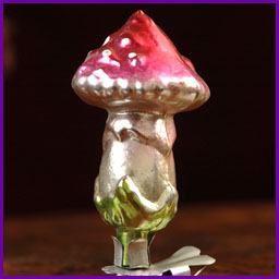 Antique Christmas ornament MUSHROOM