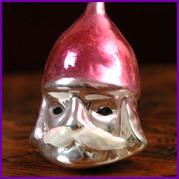 Antique Christmas ornament HEAD of KNIGHT