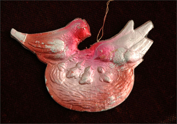 Antique Christmas ornament BIRD NEST