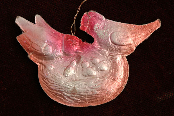 Antique Christmas ornament BIRD NEST