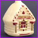 Vintage Christmas glass ornament PEASANT HOUSE