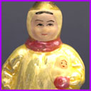 Vintage Christmas glass ornament GIRL with DOLL