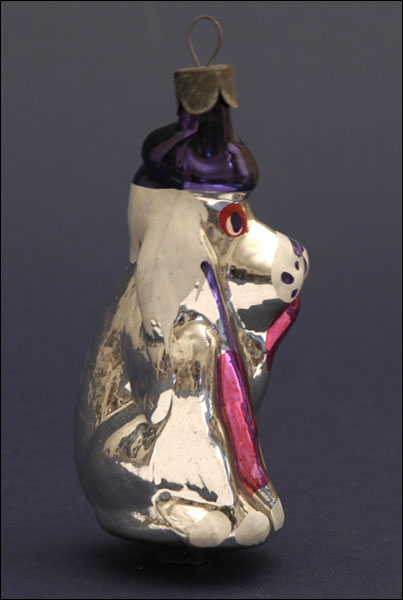 Vintage Christmas glass ornament DOG-HUNTER