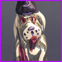 Vintage Christmas glass ornament DOG-HUNTER