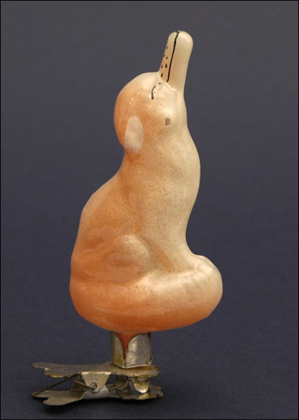 Vintage Christmas glass ornament FOX