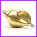 Antique CHRISTMAS glass ornament SHELL