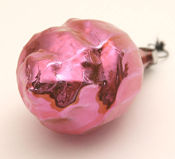 Antique CHRISTMAS glass ornament SHELL