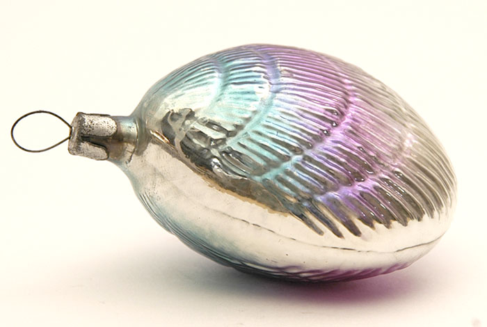 Antique CHRISTMAS glass ornament PEARL SHELL