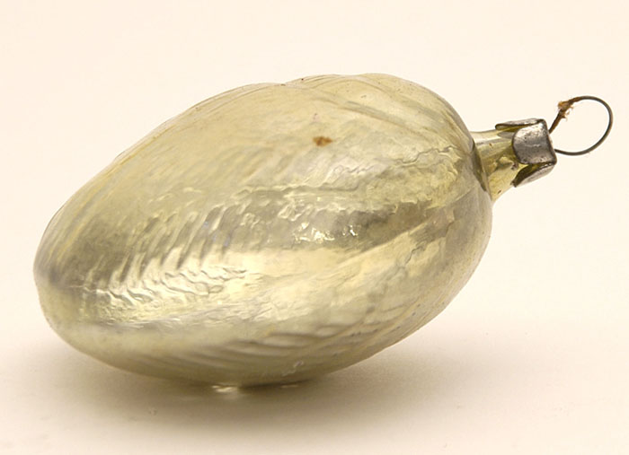 Antique CHRISTMAS glass ornament SHELL