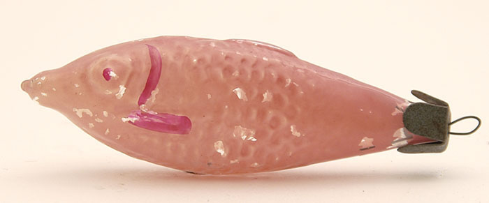 Antique CHRISTMAS glass ornament FISH