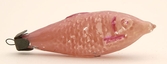 Antique CHRISTMAS glass ornament FISH