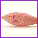 Antique CHRISTMAS glass ornament FISH