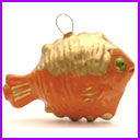 Antique CHRISTMAS glass ornament FISH