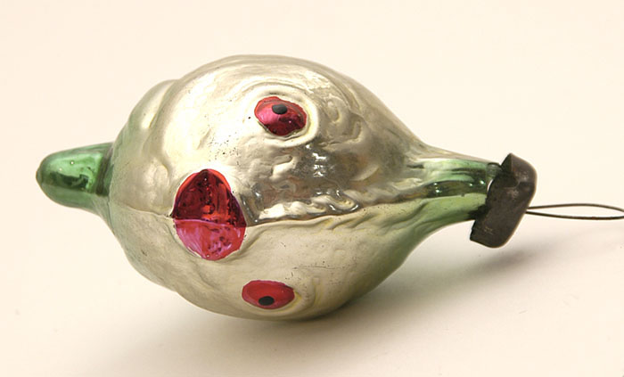 Antique CHRISTMAS glass ornament FISH