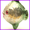 Antique CHRISTMAS glass ornament FISH