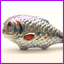 Antique CHRISTMAS glass ornament FISH