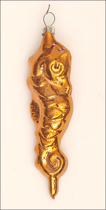 Antique CHRISTMAS glass ornament SEA-HORSE