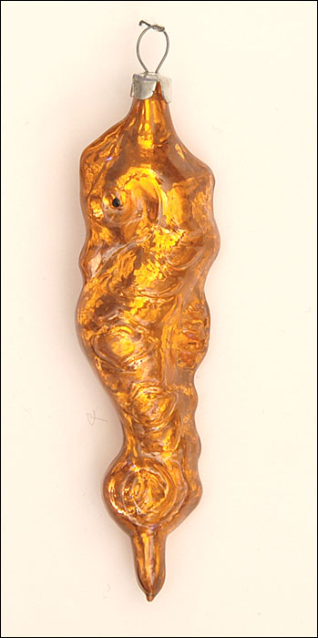 Antique CHRISTMAS glass ornament SEA-HORSE