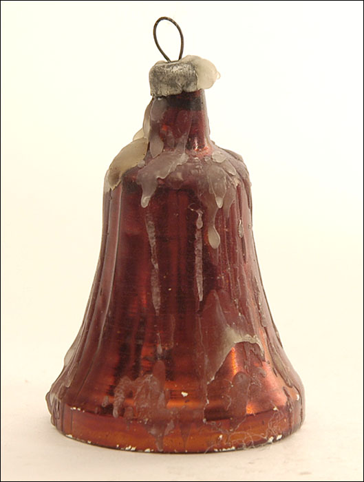 Antique CHRISTMAS glass ornament BELL