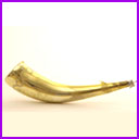 Antique CHRISTMAS glass ornament HORN