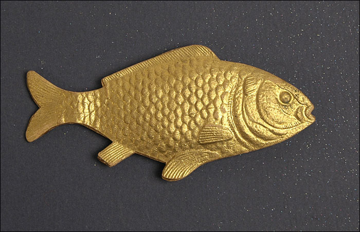 Antique Dresden Christmas ornament FISH