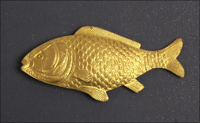 Antique Dresden Christmas ornament FISH