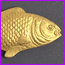 Antique Dresden Christmas ornament FISH