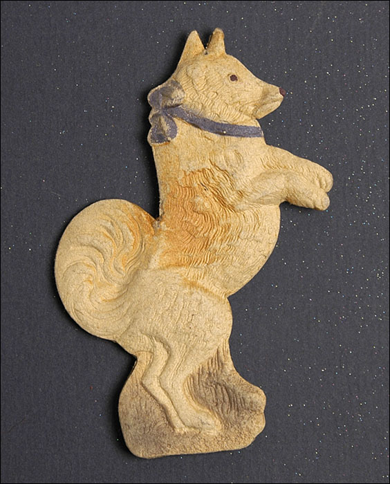 Old Dresden Christmas ornament HUSKY DOG