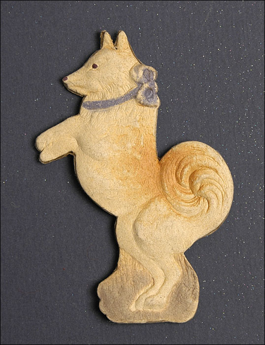 Old Dresden Christmas ornament HUSKY DOG