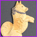 Old Dresden Christmas ornament HUSKY DOG