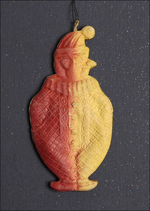 Old Dresden Christmas ornament CLOWN