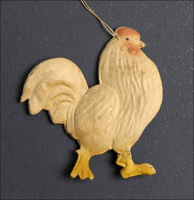 Old Dresden Christmas ornament ROOSTER