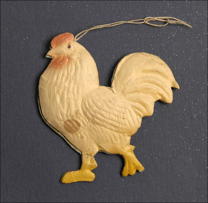 Old Dresden Christmas ornament ROOSTER