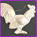 Antique Dresden Christmas ornament ROOSTER