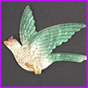 Old Dresden Christmas ornament FLYING PARROT