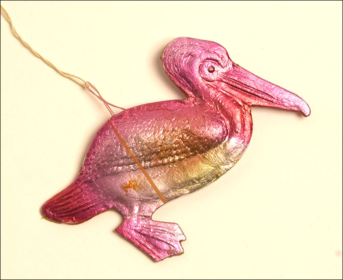 Old Dresden Christmas ornament PELICAN